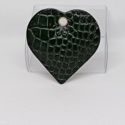CUORICINO IN PELLE PORTACHIAVI CON LOGO