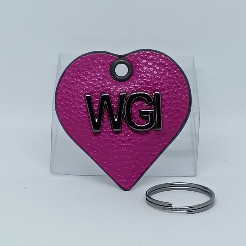 CUORICINO IN PELLE PORTACHIAVI CON LOGO