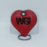 CUORICINO IN PELLE PORTACHIAVI CON LOGO