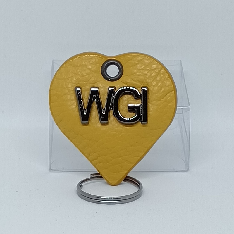 CUORICINO IN PELLE PORTACHIAVI CON LOGO